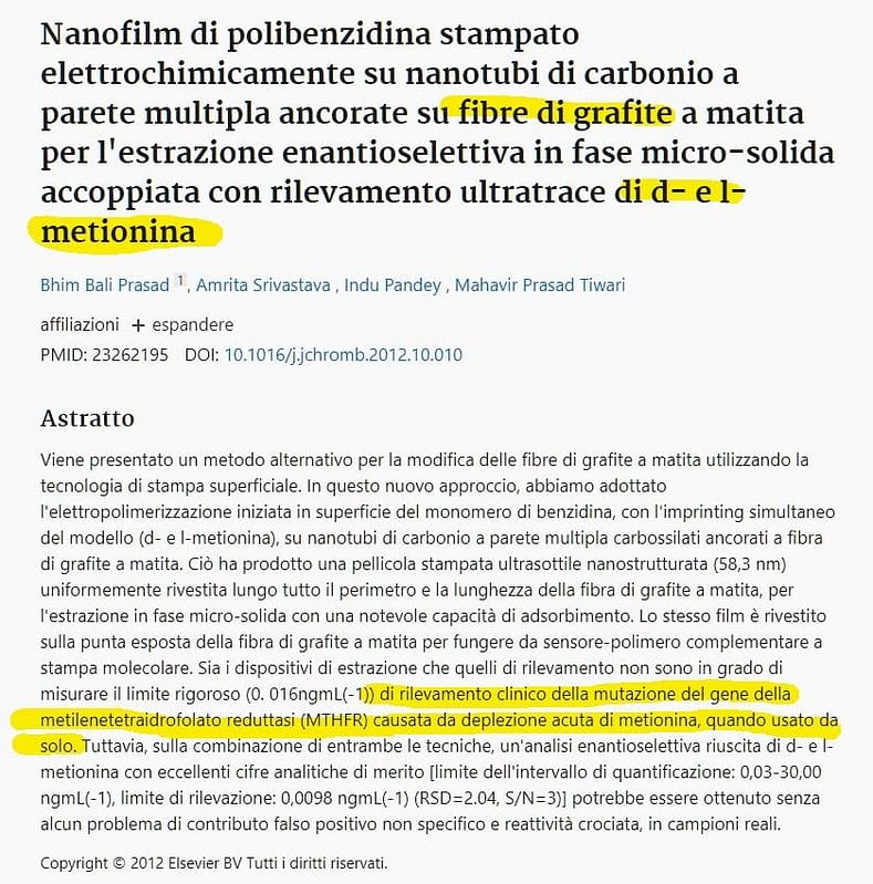 Italia: Il benessere umano è in pericolo 7 MTHFR-Grafene