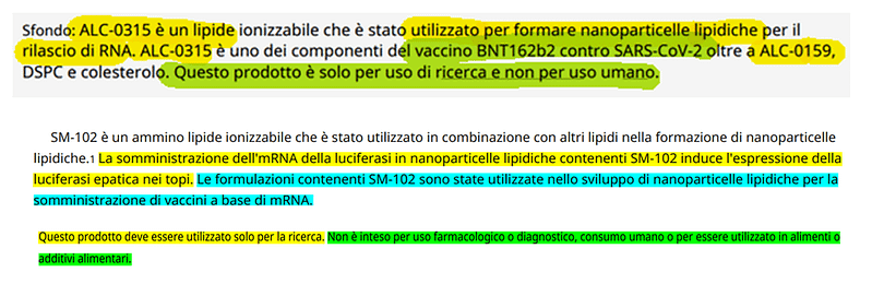 Italia: Il benessere umano è in pericolo 3 Eccipienti