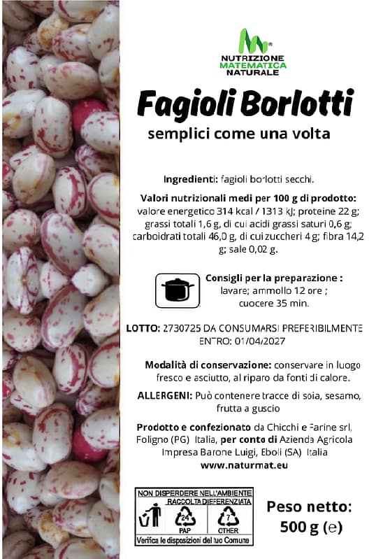 FAGIOLI BORLOTTI Artigianali 500 g - immagine 3