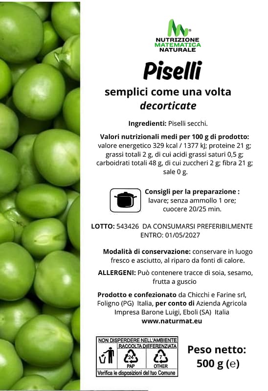 PISELLI secchi Artigianali 500 g - immagine 2