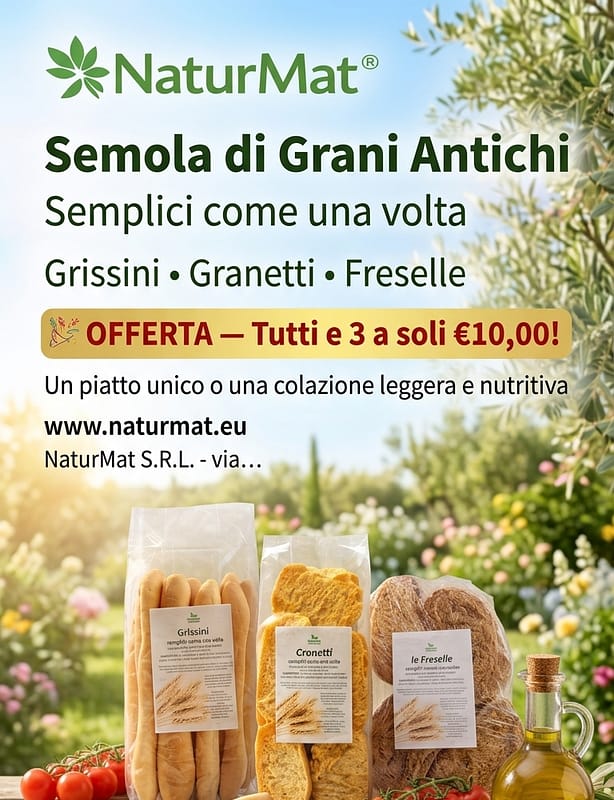 OFFERTA - Grissini a Baghette - Granetti - Freselle con semola di Grani Antichi