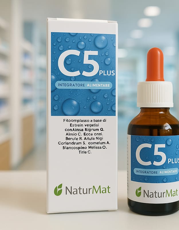 Flacone C5 Plus integratore alimentare NaturMat – fitocomplesso depurativo