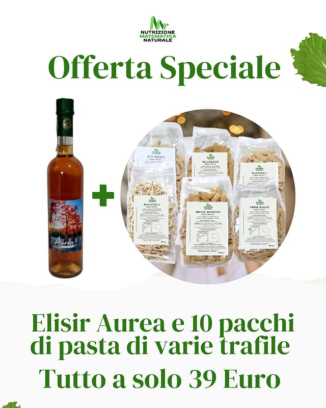 OFFERTA Elisir AUREA + 10 PACCHI di Pasta di semola di grani Grani Antichi