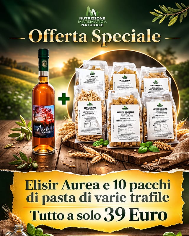OFFERTA Elisir AUREA + 10 PACCHI di Pasta di semola di grani Grani Antichi