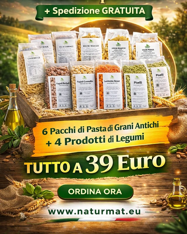 Offerta STRAORDINARIA - Spedizione Gratuita 6 Pacchi di Pasta Grani Antichi 4 Pacchi di Legumi vari