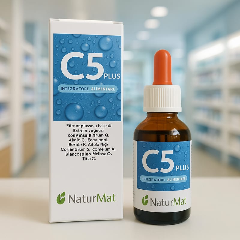 Flacone C5 Plus integratore alimentare NaturMat – fitocomplesso depurativo