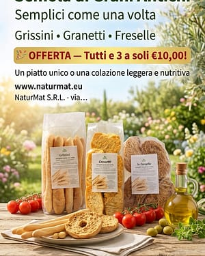 OFFERTA - Grissini a Baghette - Granetti - Freselle con semola di Grani Antichi