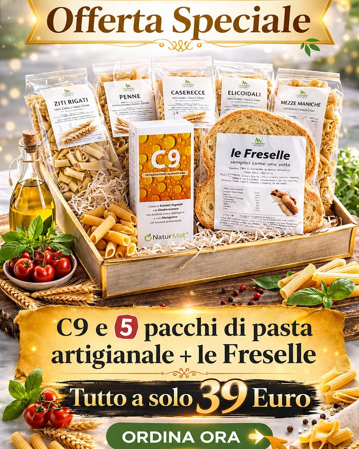 Offerta STRAORDINARIA - Spedizione Gratuita C9 + 5 PACCHI di Pasta Grani Antichi - le Ferselle