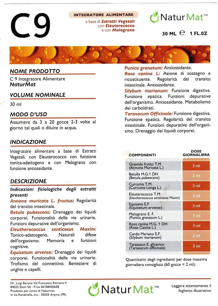 C9 NaturMat® – Estratti vegetali Naturali senza altre sostanze aggiute - immagine 3